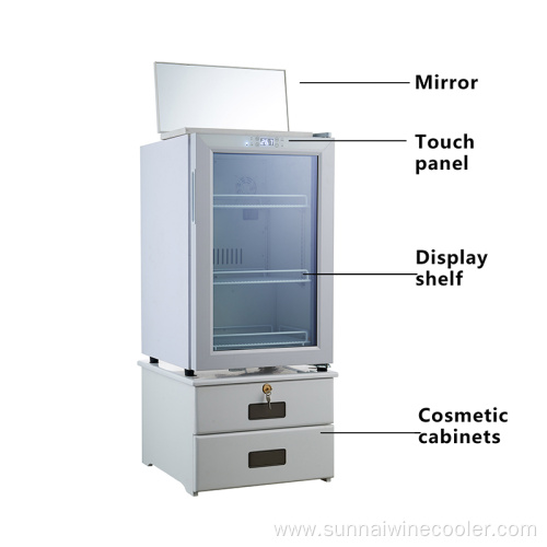 Removable shelf mini fridge for cosmetics refrigerator